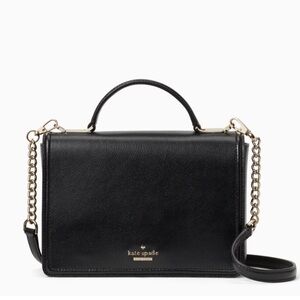 Kate Spade Patterson Drive Medium Maisie Bag crossbody black pebble leather
